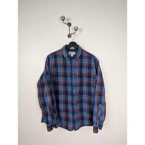 Duluth Trading Co. Duluth Relaxed Fit Flannel Blue and Red Size‎ L